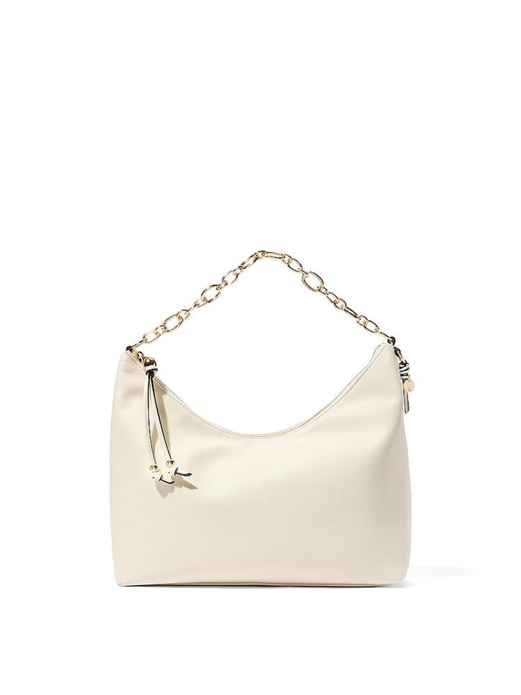 Victoria's Secret Swan Studs Cream Medium Hobo Bag - Image 1 of 2 Victoria's Secret Swan Studs Cream Medium Hobo Bag - Image 1 of 2