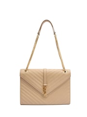 Saint Laurent Neutral Envelope - Large Shoulder Bag - Image 1 of 7