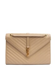 Saint Laurent Neutral Envelope - Large Shoulder Bag - Image 4 of 7