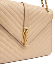 Saint Laurent Neutral Envelope - Large Shoulder Bag - Image 6 of 7