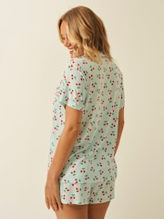 Stripe & Stare Blue Short Pyjamas Set - Image 3 of 6