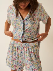Conjunto de pijama curto amarelo Stripe & Stare - Imagem 5 de 5