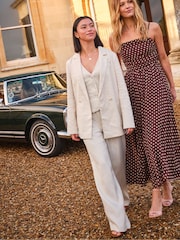 FatFace Lyla Ivory Linen Blazer - Image 3 of 4