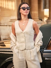 FatFace Linen Waistcoat - תמונה 1 מתוך 7