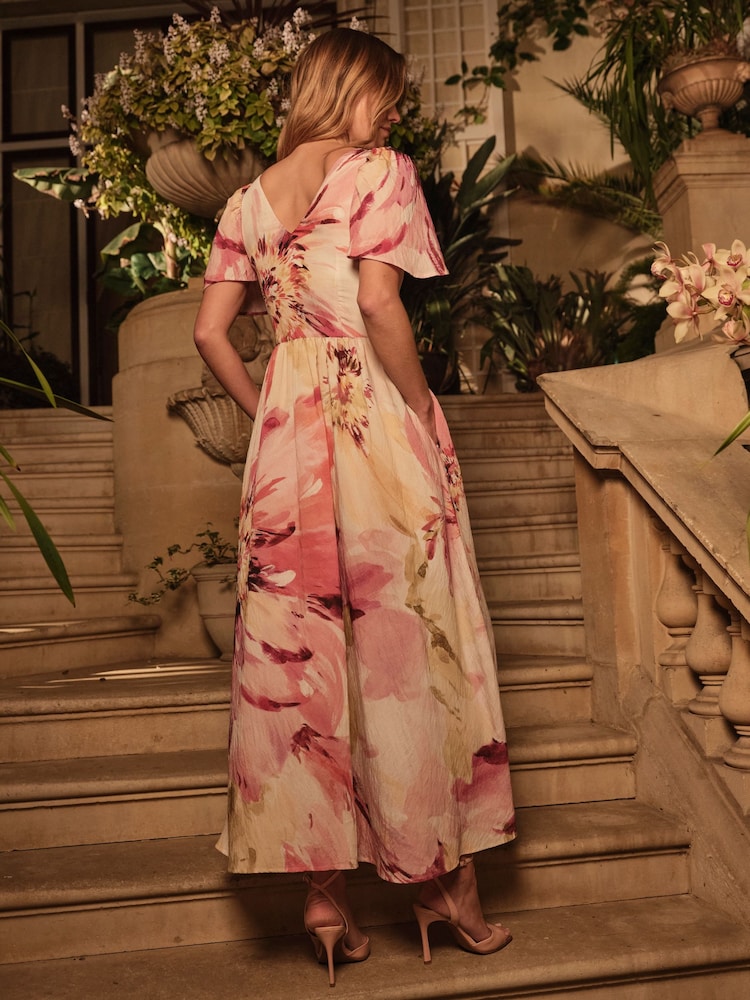 FatFace Marlowe Ivory Floral Midi Dress - Image 2 of 11 FatFace Marlowe Ivory Floral Midi Dress - Image 2 of 11