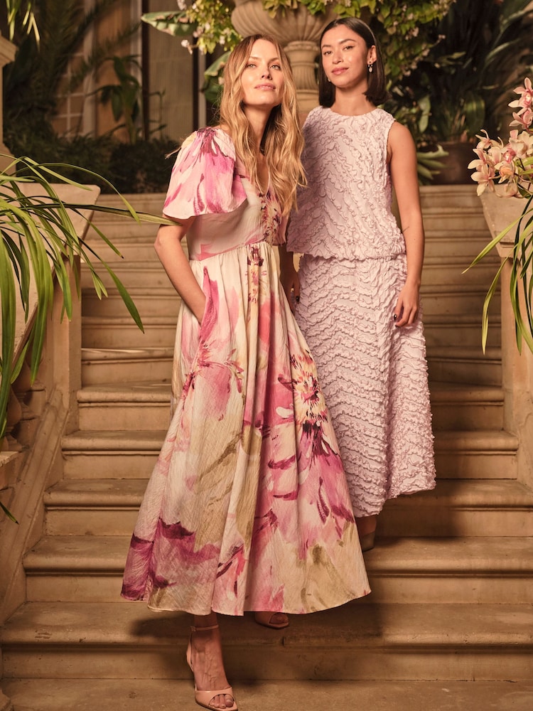 FatFace Marlowe Ivory Floral Midi Dress - Image 5 of 5