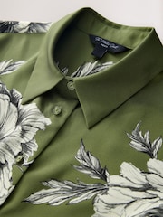 Green/Ecru Floral Print Long Sleeve Shirt - Image 6 of 7