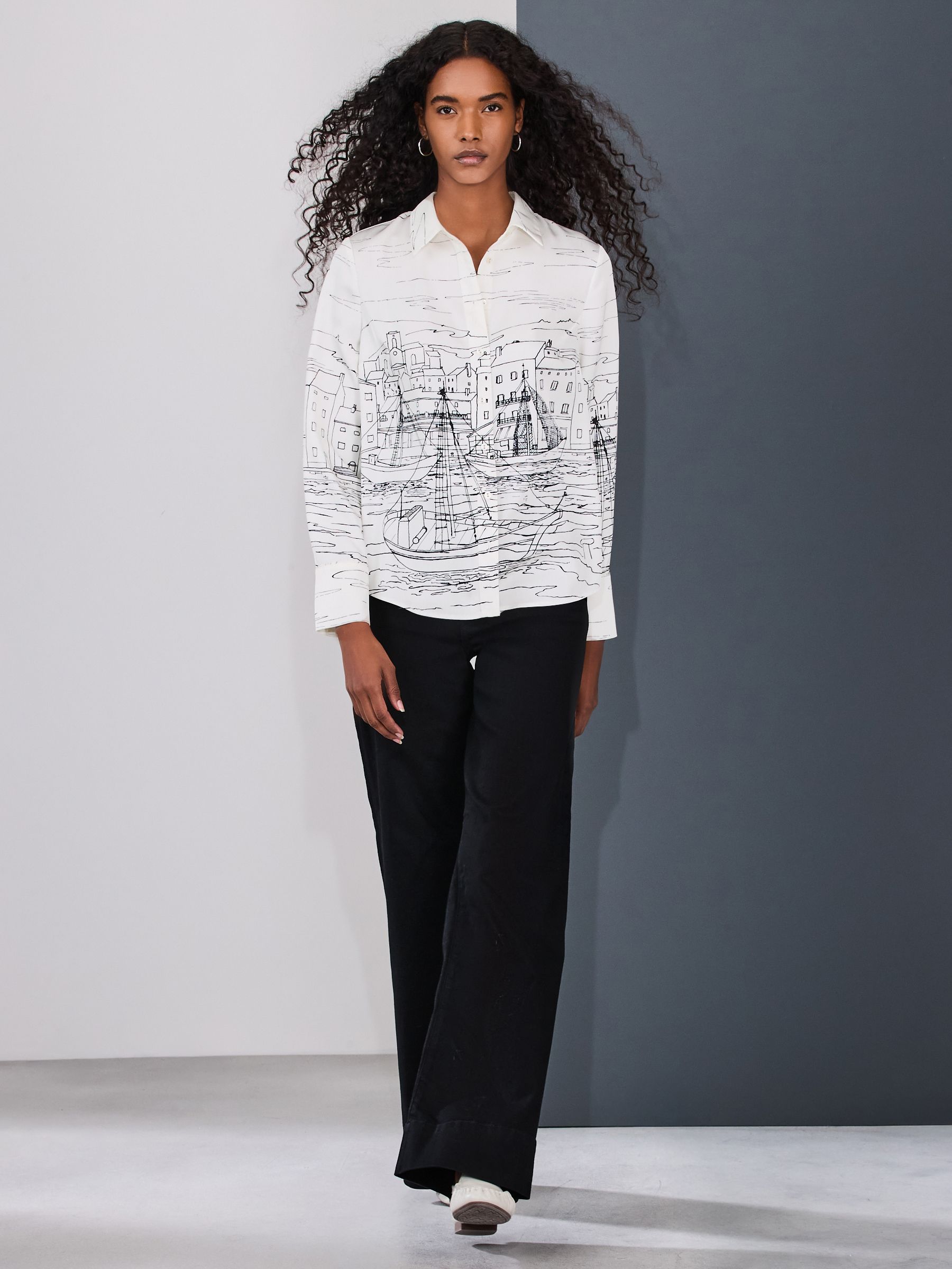 トップス OU Buy Boat Print Long Sleeve Shirt from Next USA