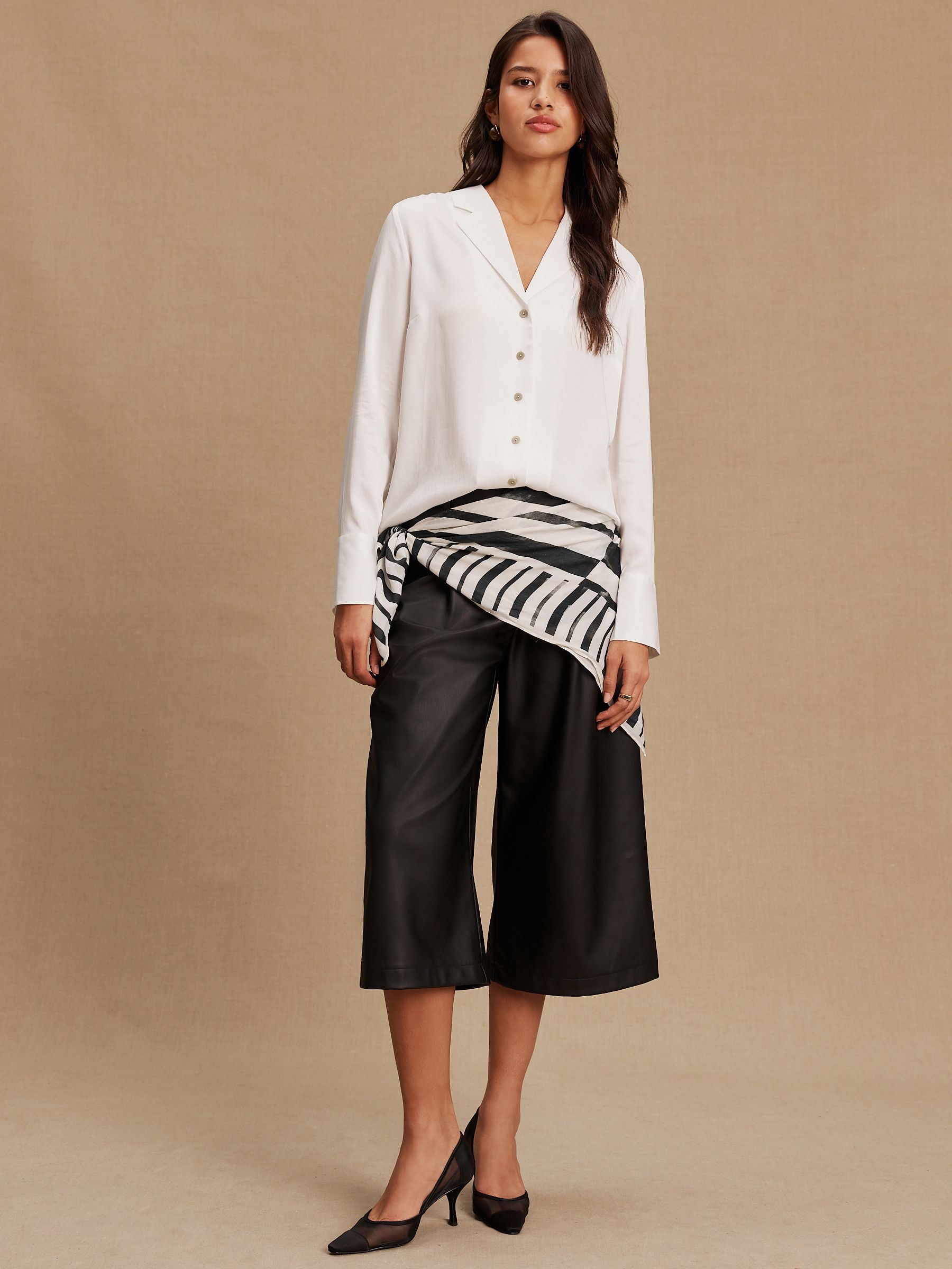 Buy White Soft Revere Collar Long Sleeve Shirt from the Next UK