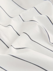 White/Black Stripe Cinched Waist Fitted Shirt - Image 9 of 9