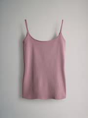 The Set Black/Purple/Brown/Taupe/Pink/Cream 7 Pack Thin Strap Cami Vests - Image 7 of 10