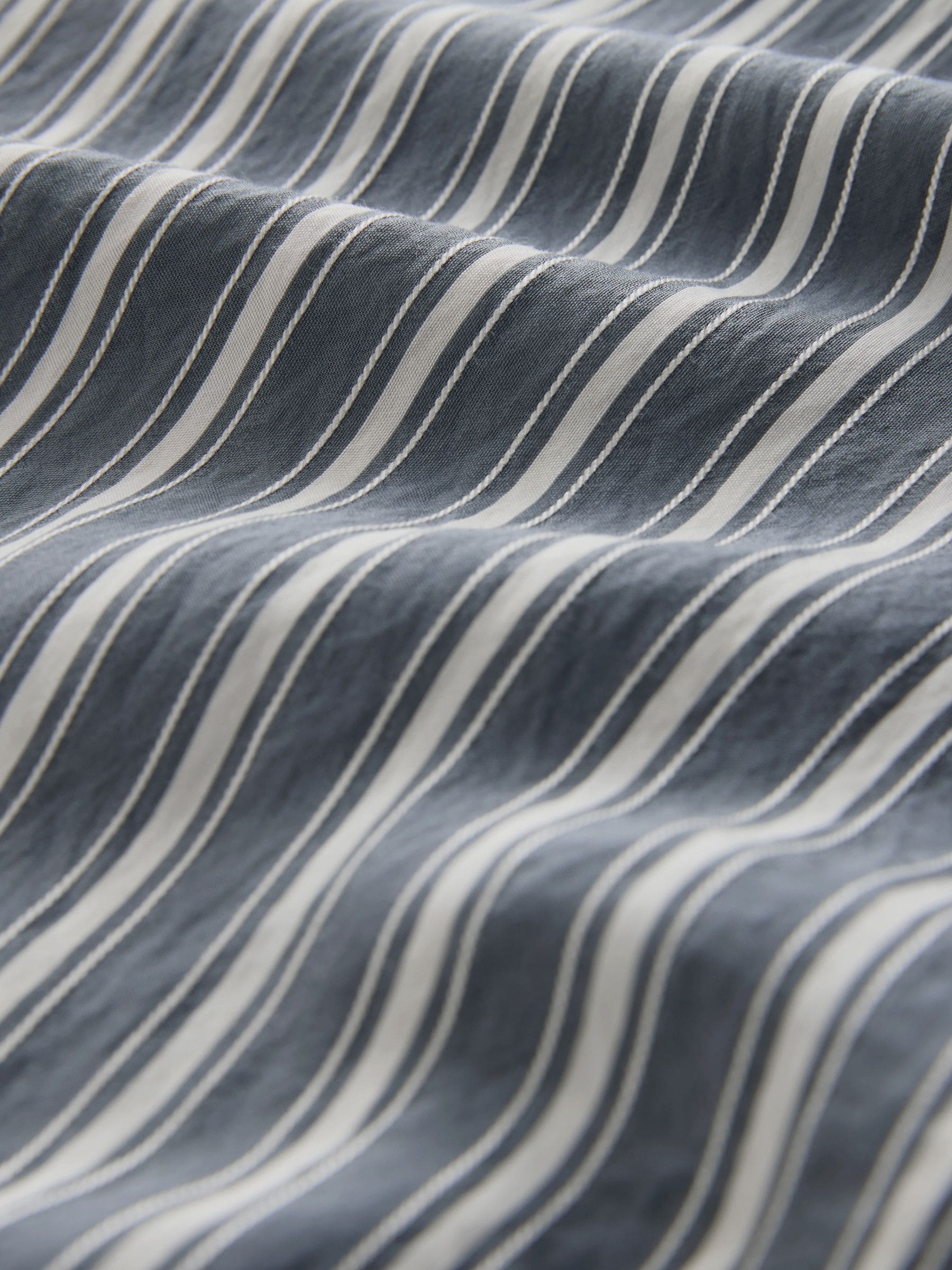 Buy Slate Grey/White Jacquard Stripe Oversized Long Sleeve Shirt