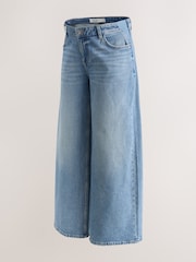 Light Blue Maternity Wide Leg Denim Jeans - Image 7 of 9