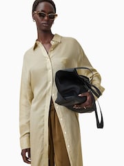 AllSaints Yellow Ezra Shirt Dress - Image 4 of 10