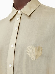 AllSaints Yellow Ezra Shirt Dress - Image 6 of 10