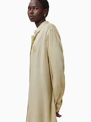AllSaints Yellow Ezra Shirt Dress - Image 7 of 10