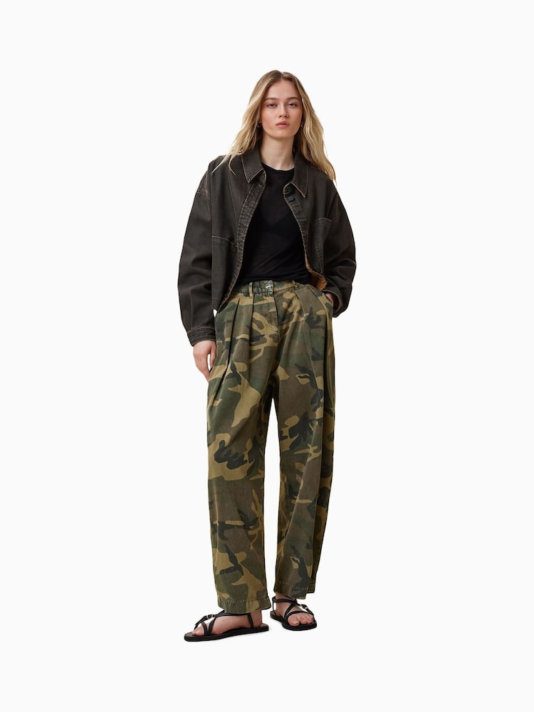 AllSaints Green Becca Denim Trousers - Image 1 of 8