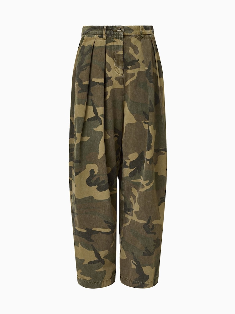 AllSaints Green Becca Denim Trousers - Image 8 of 8