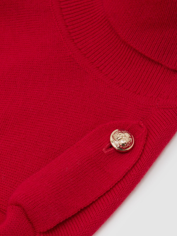 Reiss Red Corrine Gold Detail Knit Jumper - Image 6 of 6 Reiss Red Corrine Gold Detail Knit Jumper - Image 6 of 6