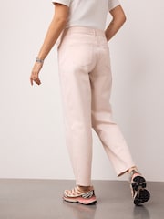 Pink Maternity Cotton Barrel Trousers - Image 4 of 9