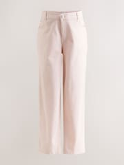 Pink Maternity Cotton Barrel Trousers - Image 7 of 9