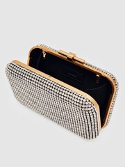 Reiss Silver Orla Embellished Box Clutch - Image 2 of 6