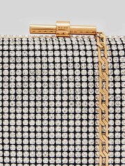 Reiss Silver Orla Embellished Box Clutch - Image 6 of 6