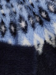 Reiss Navy Jemma Fluffy Fair Isle Jumper - Image 4 of 4