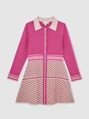 Reiss Zana Stripe-Detail Collared Knit Dress - Imagen 2 de 4