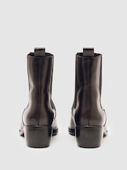 Reiss Chocolate Brown Maeva Leather Chelsea Boots - Image 4 of 5