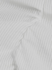 Reiss White Trudy Fine-Rib Ruched Vest Top - Image 6 of 6