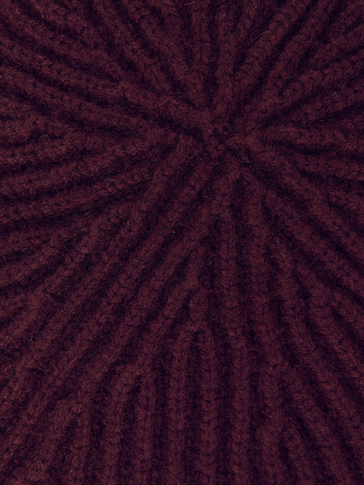 Reiss Berry Beatrice Wool-Blend Rib-Knit Beret With Cashmere - Image 5 of 5 Reiss Berry Beatrice Wool-Blend Rib-Knit Beret With Cashmere - Image 5 of 5
