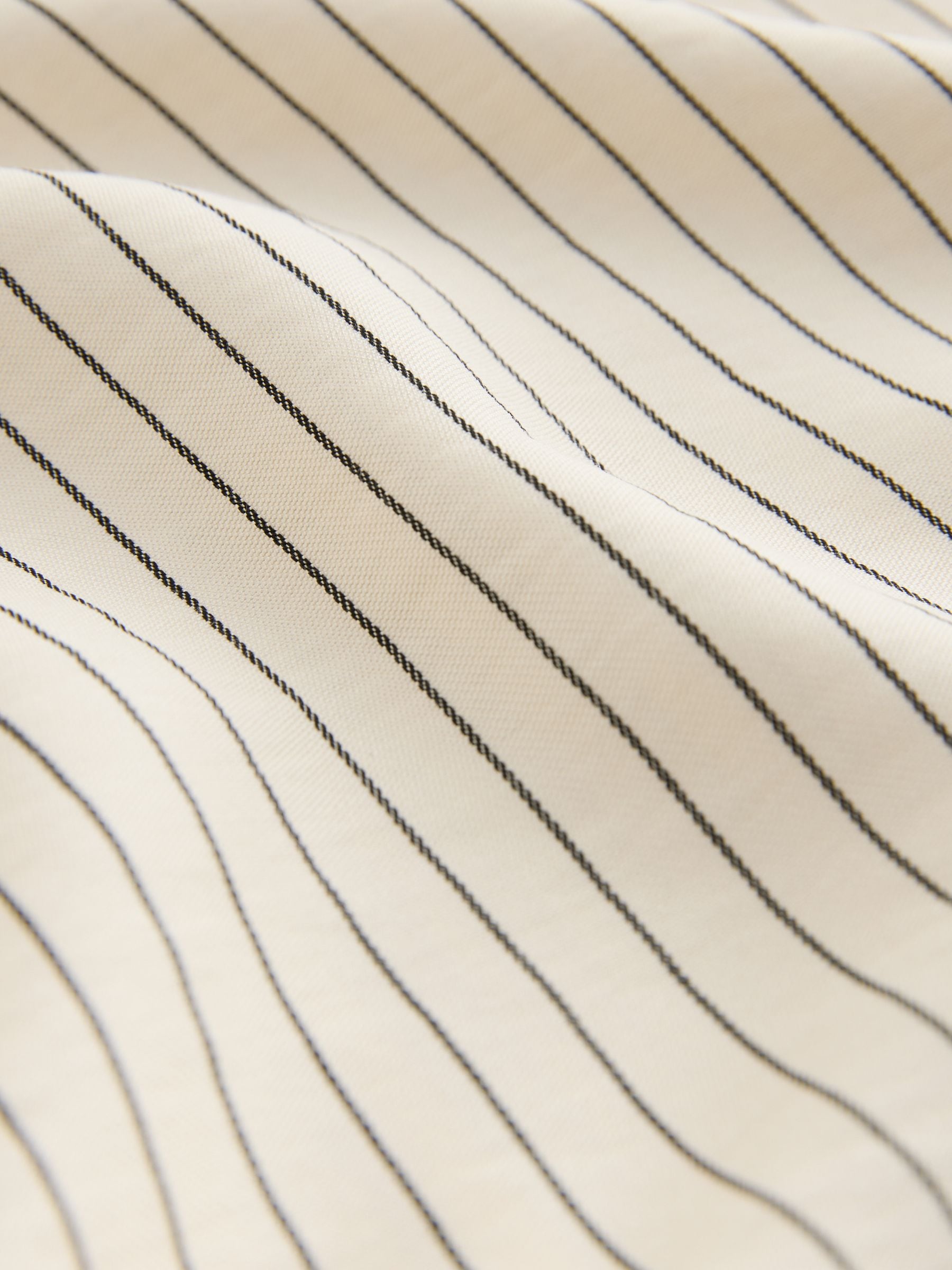 Buy Ecru Pinstripe Asymmetric Draped Short Sleeve Top from Next