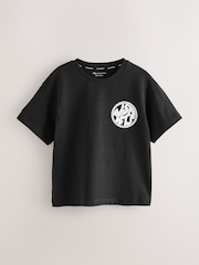 smALLSAINTS Black Oversized Distortion Crew Cotton T-Shirt - Image 5 of 8