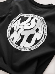 smALLSAINTS Black Oversized Distortion Crew Cotton T-Shirt - Image 8 of 8