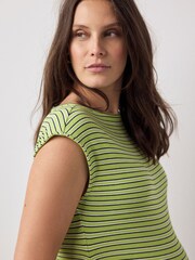 Green Stripe Maternity Supersoft Dress - Image 5 of 9