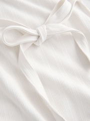 Ecru Maternity Tie Back Ribbed Dress - Image 6 of 7