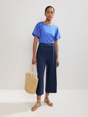 Phase Eight Blue Tate Puff Sleeve Top - Image 3 of 6