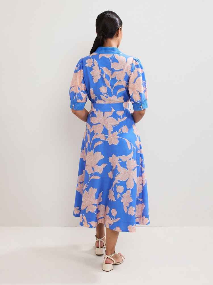 Phase Eight Blue Petite Floral Print Dress - Image 2 of 6