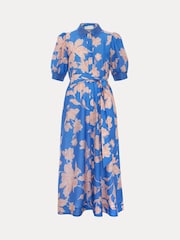 Phase Eight Blue Petite Floral Print Dress - Image 6 of 6