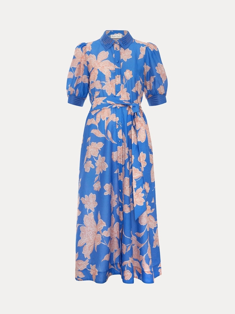 Phase Eight Blue Petite Floral Print Dress - Image 6 of 6