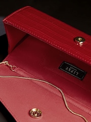 Kroko-Effekt in Rot - Lipsy Clutch - Bild 4 von 5