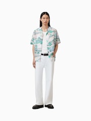 AllSaints White Biarritz Short Sleeve Shirt - Image 2 of 6