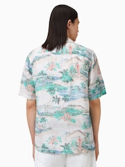 AllSaints White Biarritz Short Sleeve Shirt - Image 5 of 6