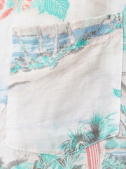 AllSaints White Biarritz Short Sleeve Shirt - Image 6 of 6