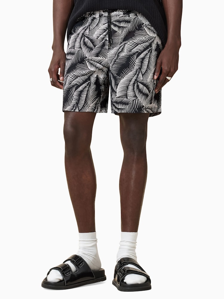 AllSaints White Marseille Swim Short - Image 2 of 9