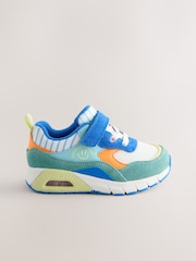 藍色／綠色 - 彈性蕾絲運動鞋 - 圖片 5，共 8