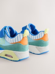 藍色／綠色 - 彈性蕾絲運動鞋 - 圖片 8，共 8