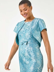 Roman Blue Jacquard Occasion Jacket - Image 4 of 5