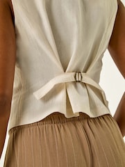 Roman White V-Neck Button Through Waistcoat - Image 5 of 5